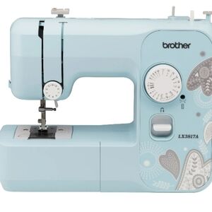 Brother Light Blue Sewing Machine with Decorative Floral Motifs